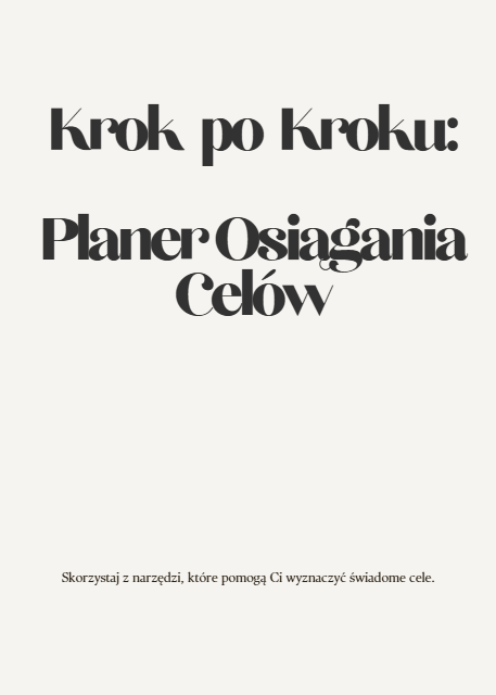 planer osiągania celów
